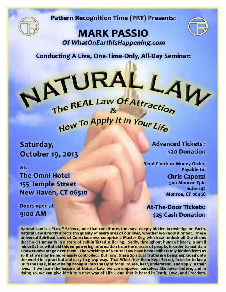 Passio Natural Law CT seminar poster 2013